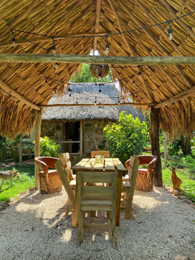 Encantadora Villa Maya Tradicional En Rancho Agroecologico Tzucacab Exterior photo